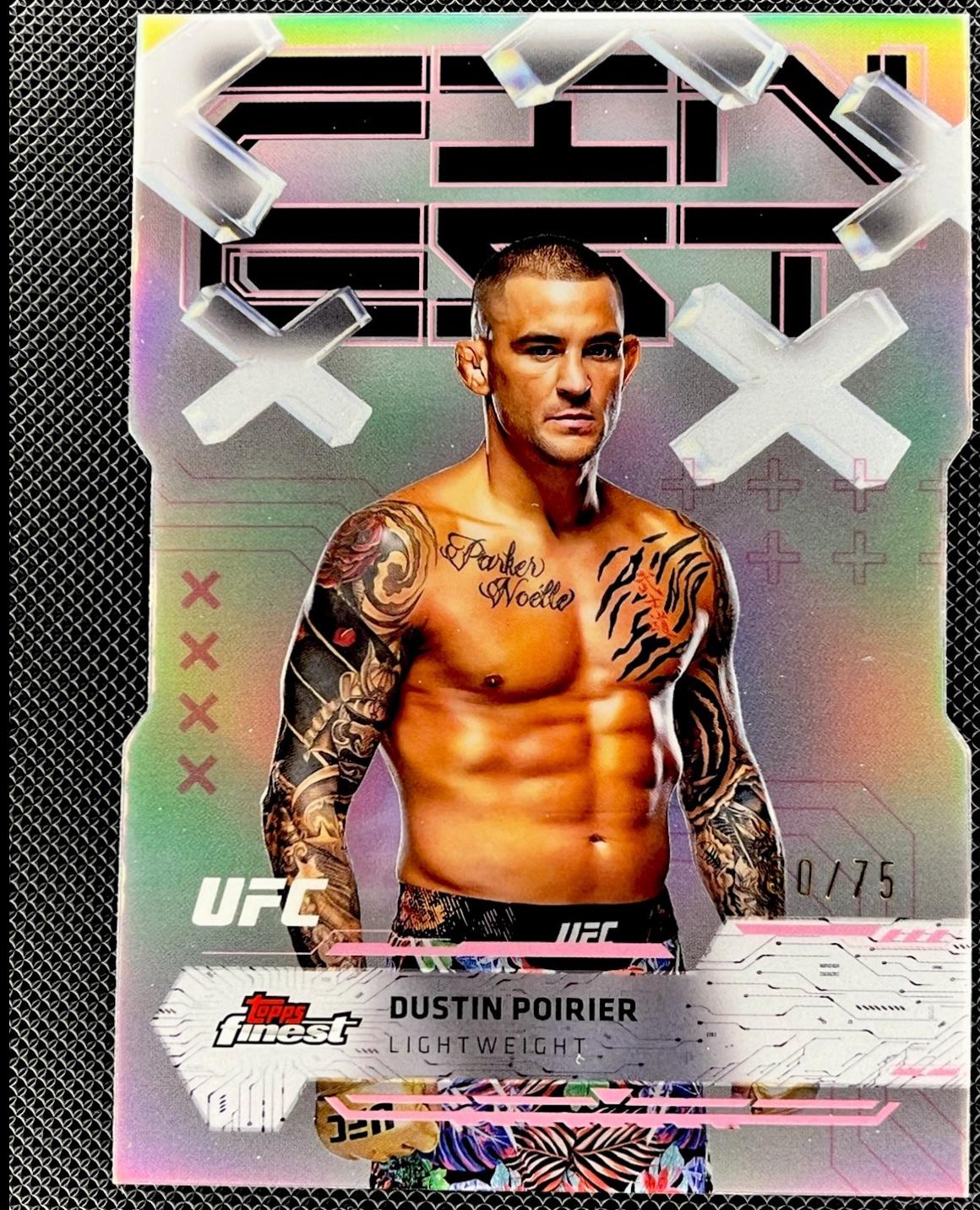 Dustin Poirier 2025 Topps Finest UFC Base Common #98 Die-Cut Refractor
