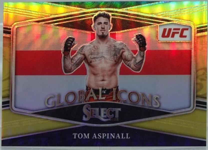 Tom Aspinall 2022 Panini Select UFC Global Icons #14 Gold