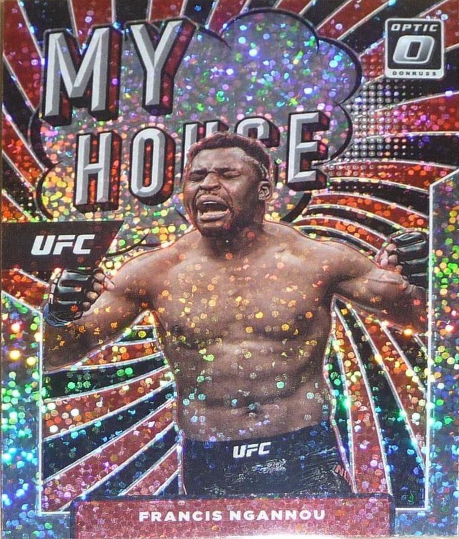 Francis Ngannou 2022 Panini Donruss Optic UFC My House #4 White Sparkle