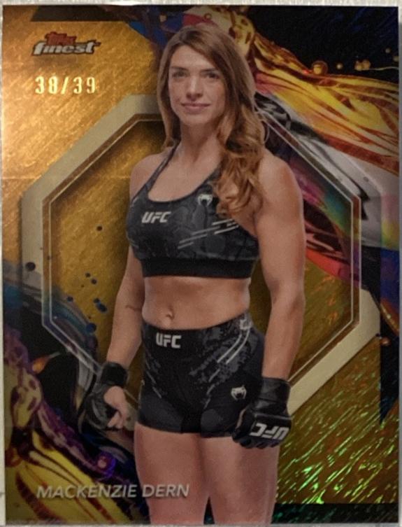 Mackenzie Dern 2024 Topps Finest UFC Base Uncommon #164 Gold Shimmer Refractor