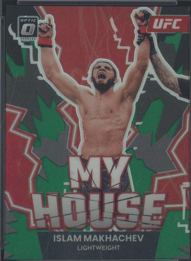 Islam Makhachev 2023 Panini Donruss Optic UFC My House #24 Green