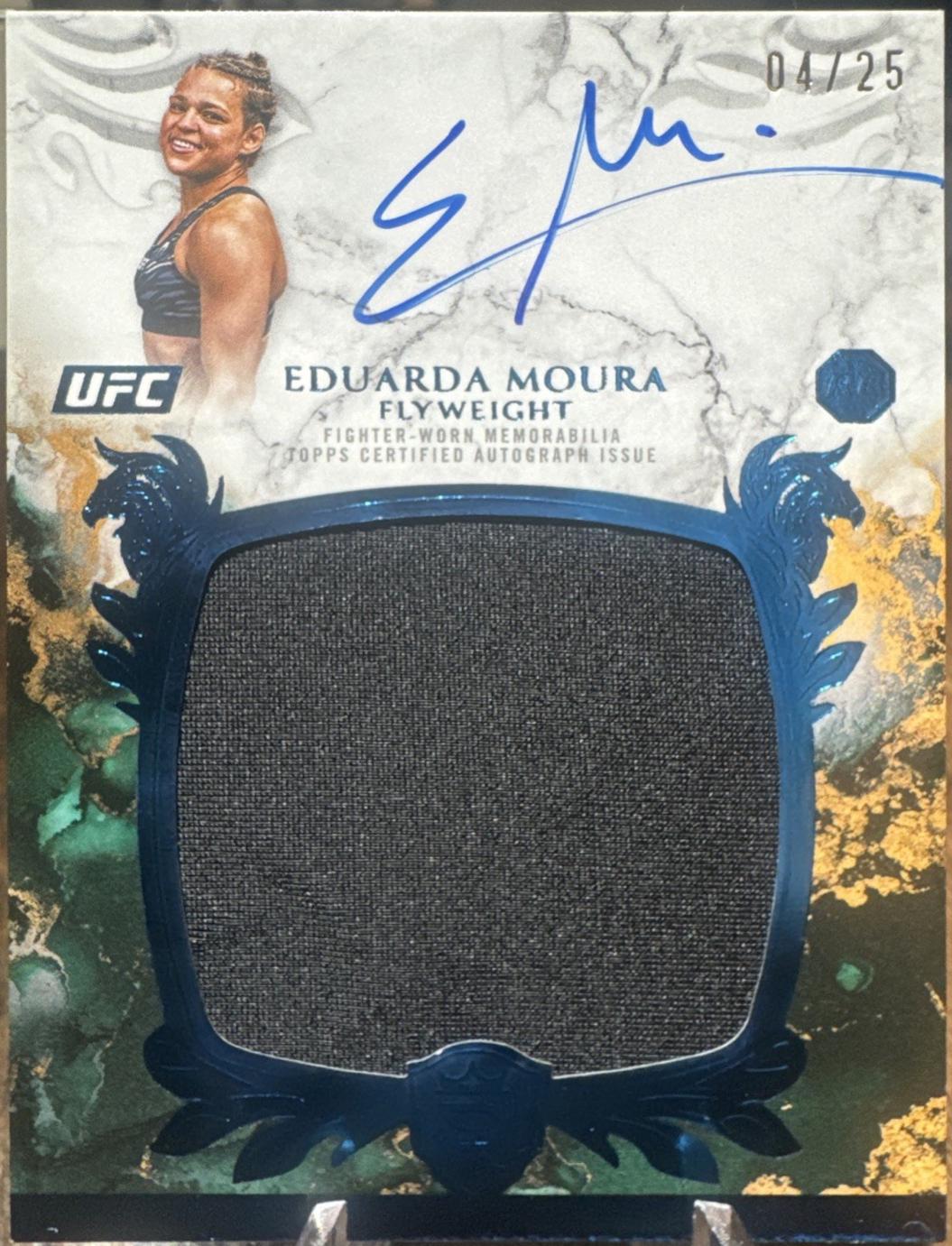 Eduarda Moura 2025 Topps Royalty UFC Rookie Relic Autographs #RRA-EM Green