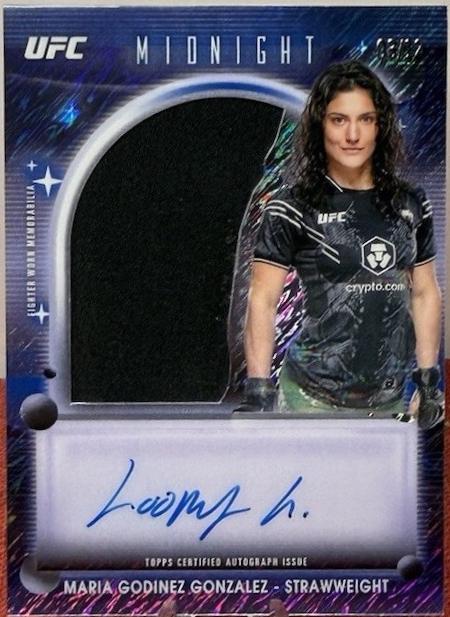 Maria Godinez Gonzalez 2025 Topps Midnight UFC Relic Autographs #VRA-LP Moon Beam