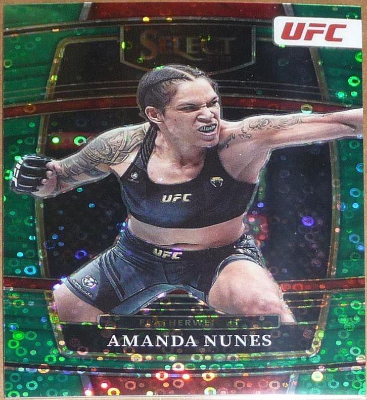 Amanda Nunes 2022 Panini Select UFC Concourse #97 Green Disco