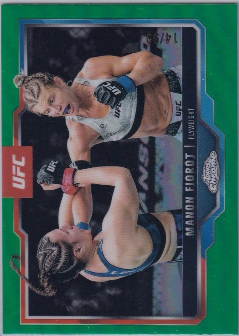 Manon Fiorot 2025 Topps Chrome UFC Base #92 Green Refractor