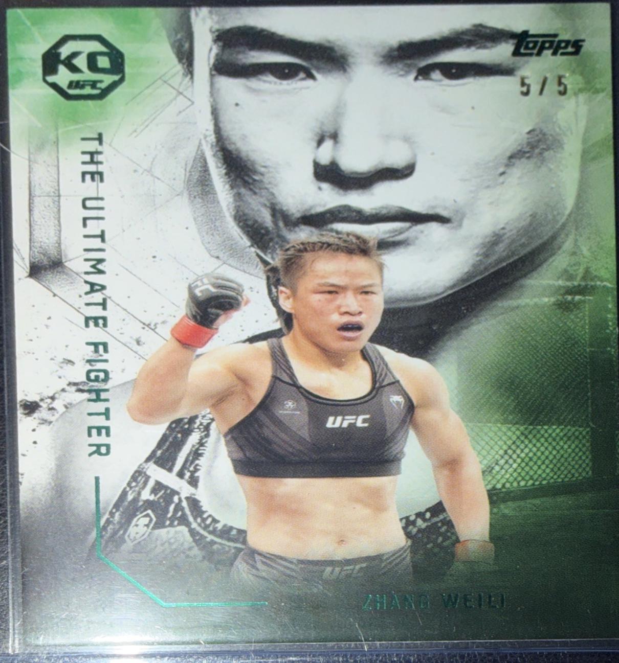Zhang Weili 2025 Topps Knockout UFC The Ultimate Fighter #UF-13 Emerald