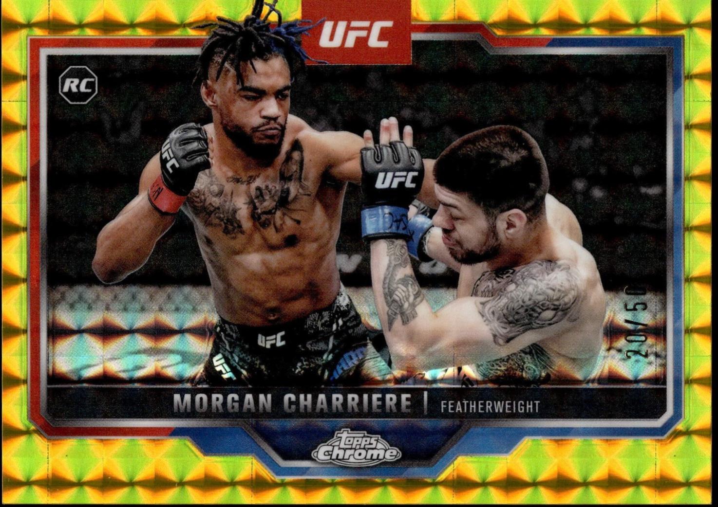Morgan Charriere 2025 Topps Chrome UFC Base #37 Gold Geometric Refractor