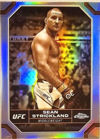 Sean Strickland 2024 Topps Chrome UFC Base #174 Sepia Refractor