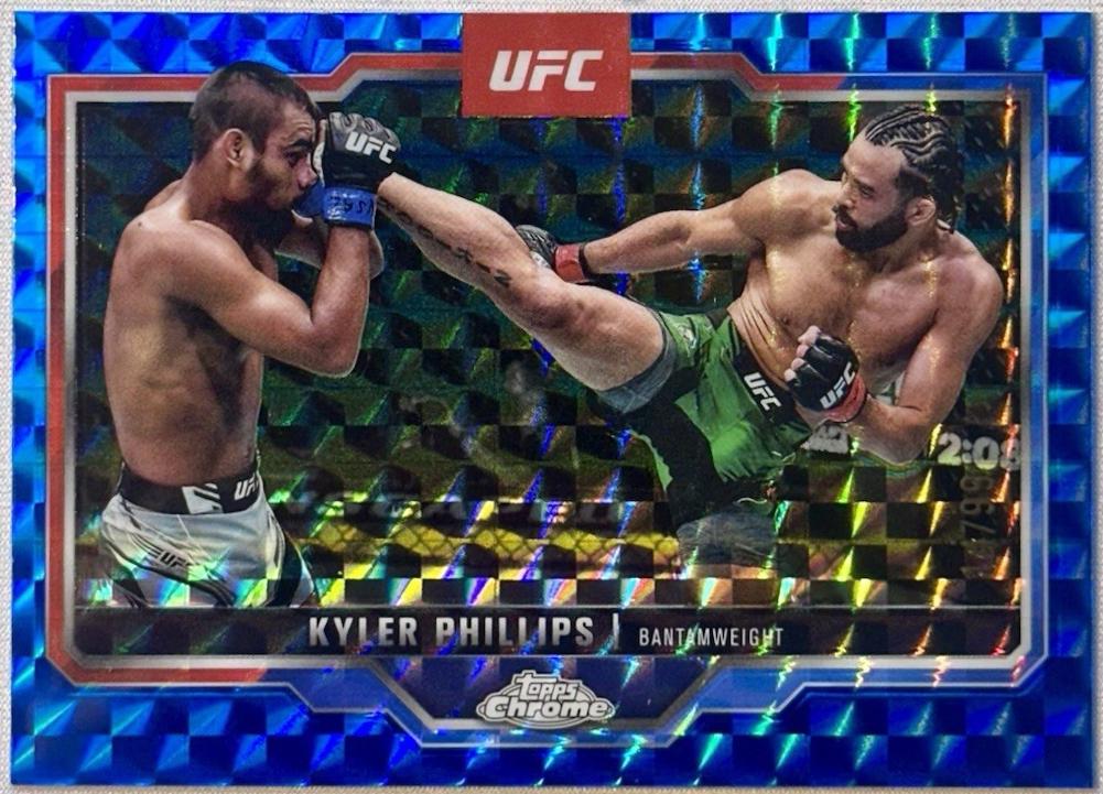 Kyler Phillips 2025 Topps Chrome UFC Base #181 Blue Geometric Refractor