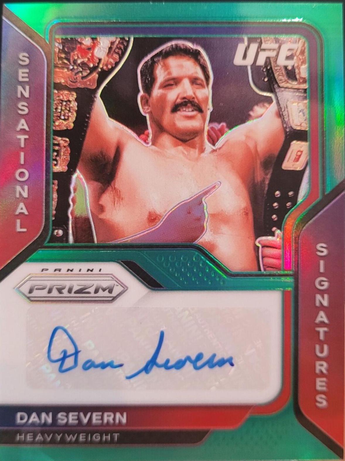 Dan Severn 2021 Panini Prizm UFC Sensational Signatures #11 Green