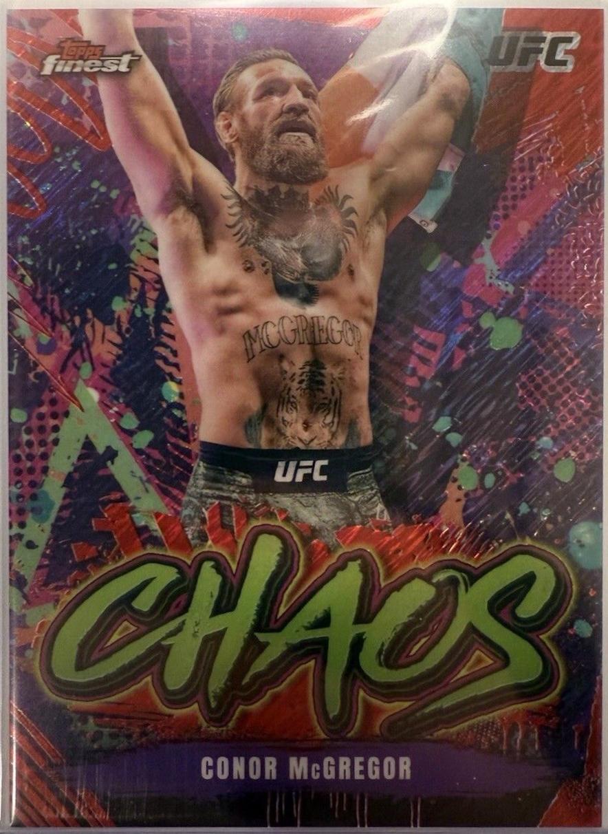 Conor McGregor 2024 Topps Finest UFC Chaos #CHA-22 Red Shimmer Refractor