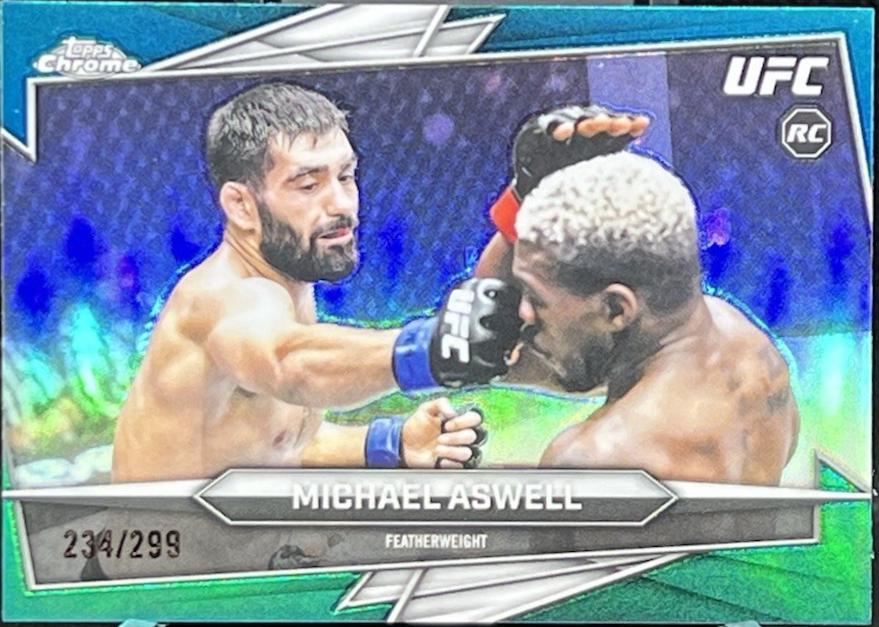 Michael Aswell 2026 Topps Chrome UFC Base #11 Teal Refractor