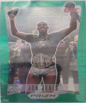 Jon Jones 2022 Panini Prizm UFC Prizm Flashback #24 Green Pulsar