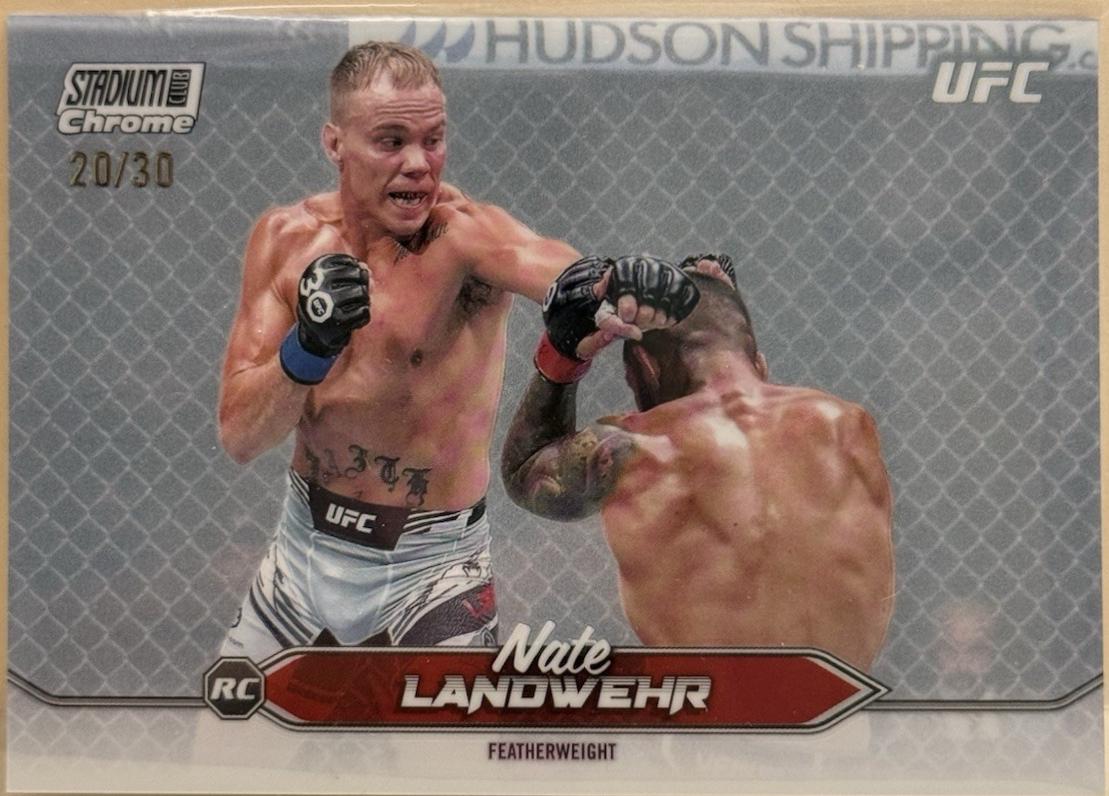 Nate Landwehr 2025 Topps Stadium Club UFC Base Chrome #C-140 Lava