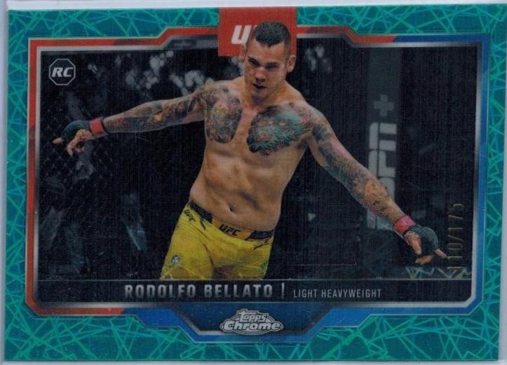 Rodolfo Bellato 2025 Topps Chrome UFC Base #194 Teal Lazer Refractor