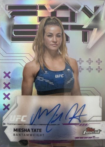 Miesha Tate 2025 Topps Finest UFC Finest Autographs #FA-MT Red Refractor