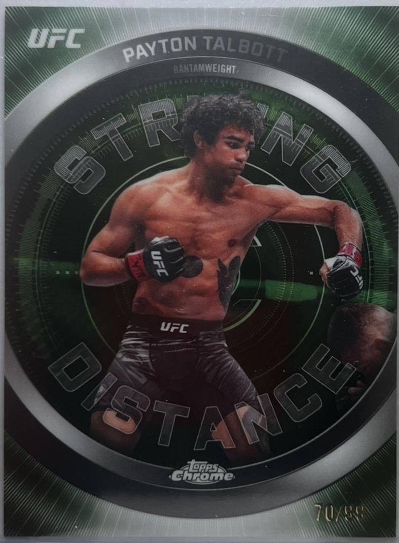 Payton Talbott 2026 Topps Chrome UFC Striking Distance #SD-1 Green Refractor