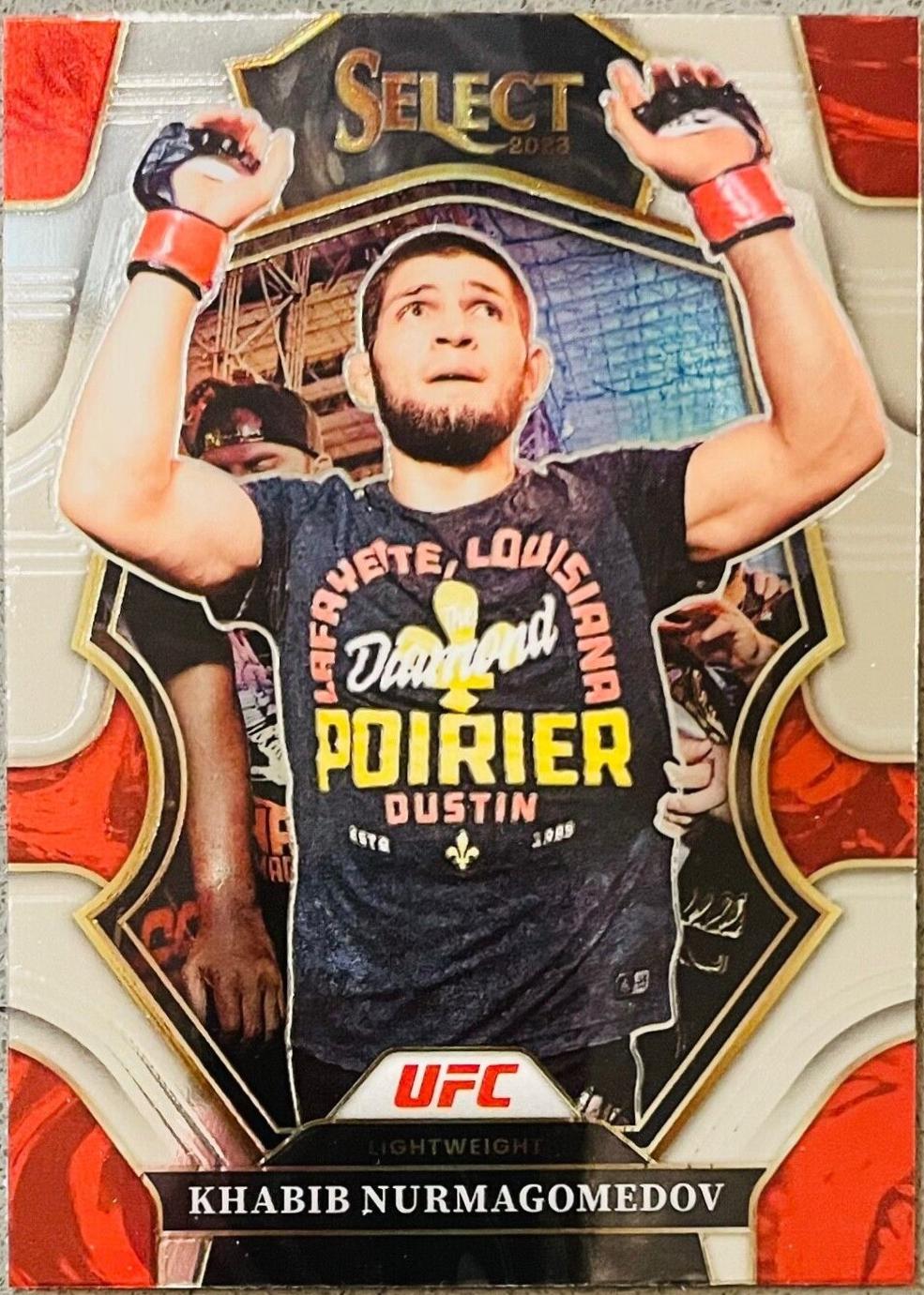 Khabib Nurmagomedov 2023 Panini Select UFC Premier Level #116 Red Blue Base