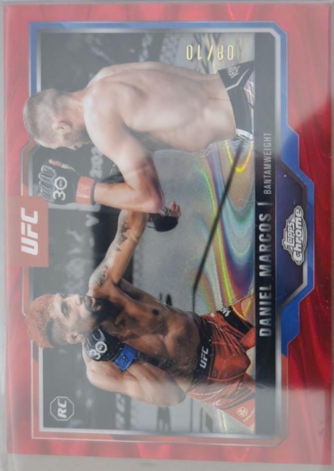 Daniel Marcos 2025 Topps Chrome Sapphire UFC Base Sapphire #113 Red Sapphire