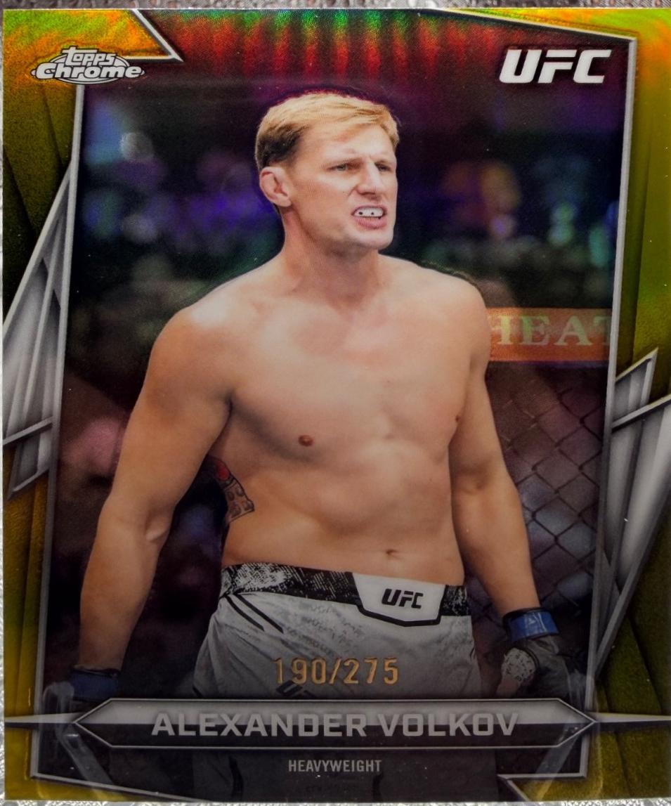 Alexander Volkov 2026 Topps Chrome UFC Base #12 Yellow Refractor
