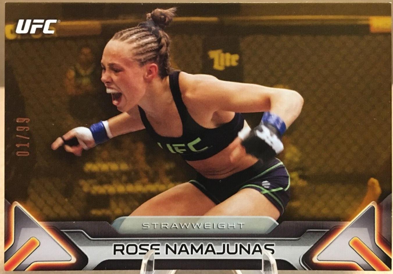 Rose Namajunas 2016 Topps UFC Knockout Base #63 Gold