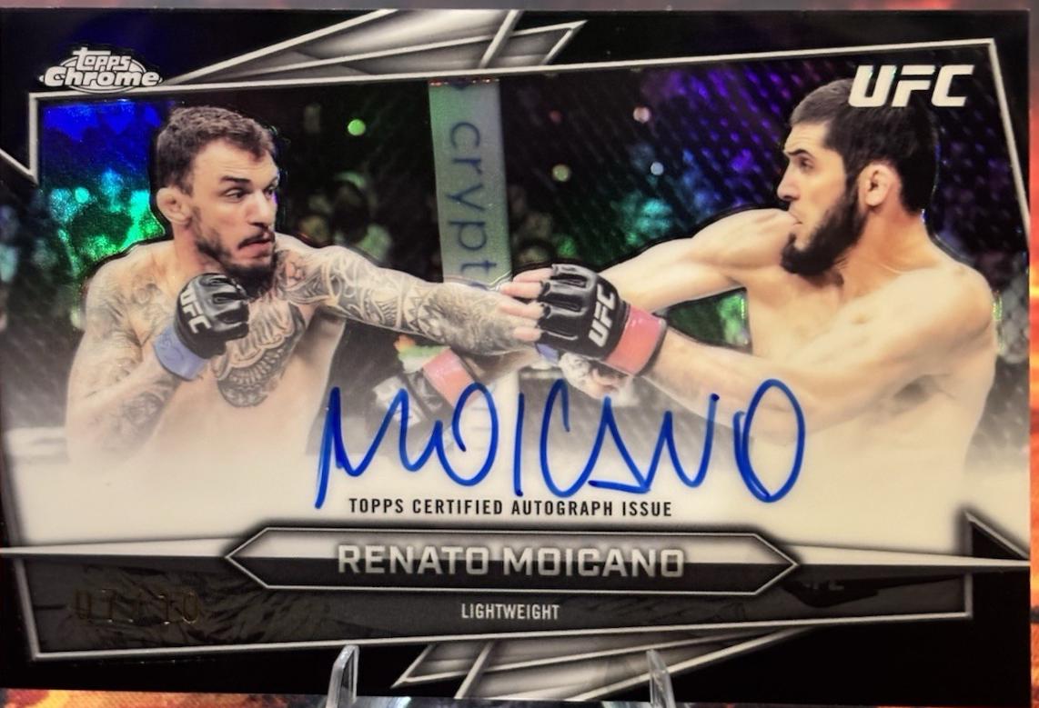Renato Moicano 2026 Topps Chrome UFC Base Autographs #BAV-RM Black Refractor