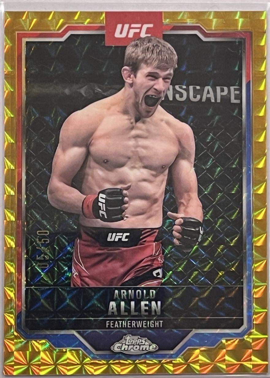 Arnold Allen 2025 Topps Chrome UFC Base #25 Gold Geometric Refractor