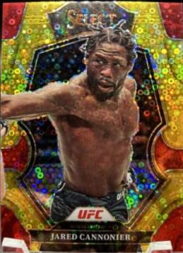 Jared Cannonier 2023 Panini Select UFC Premier Level #193 Gold Disco