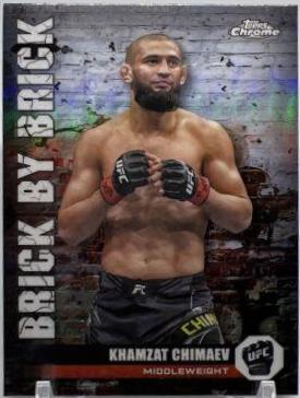 Khamzat Chimaev 2024 Topps Chrome UFC Brick by Brick #BYB-16 Refractor