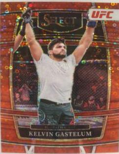 Kelvin Gastelum 2022 Panini Select UFC Concourse #38 Red Disco