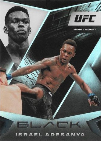 Israel Adesanya 2021 Panini Chronicles UFC Base Black #111 Platinum