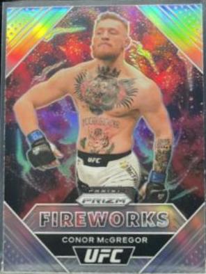 Conor McGregor 2021 Panini Prizm UFC Fireworks #1 Silver