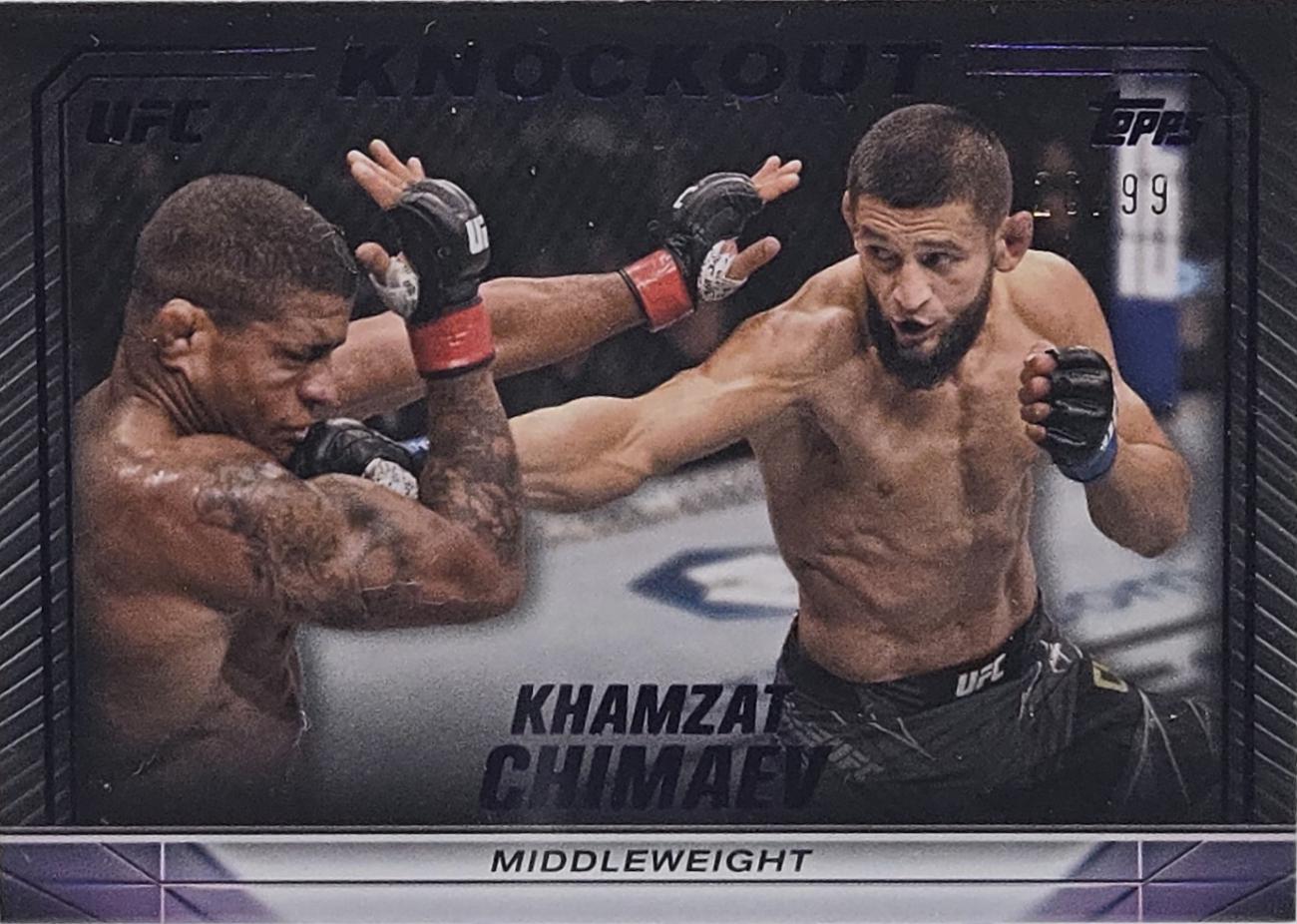 Khamzat Chimaev 2024 Topps Knockout UFC Base #4 Purple