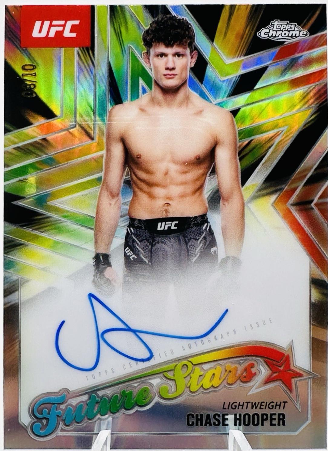Chase Hooper 2025 Topps Chrome UFC Future Stars Autographs #FSA-CH Black Refractor