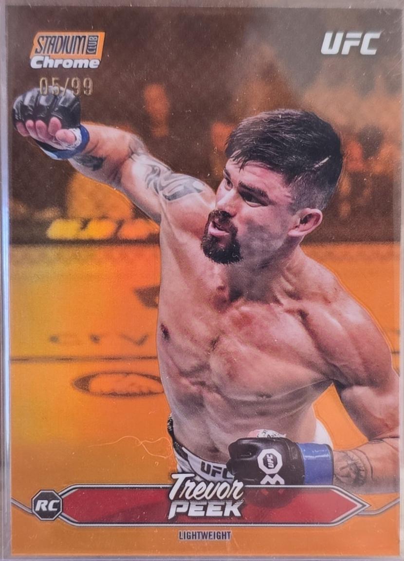 Trevor Peek 2025 Topps Stadium Club UFC Base Chrome #C-120 Orange Refractor