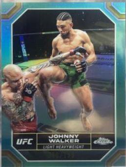 Johnny Walker 2024 Topps Chrome UFC Base #96 Aqua Refractor