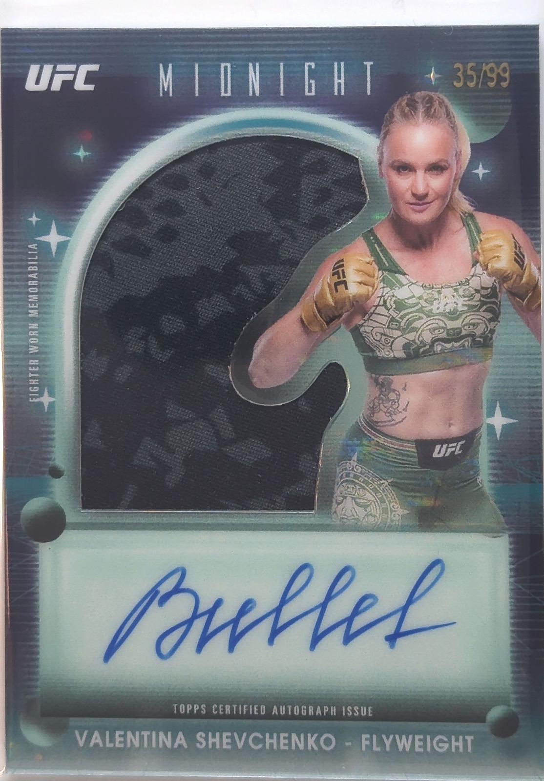 Valentina Shevchenko 2025 Topps Midnight UFC Relic Autographs #VRA-VS Twilight
