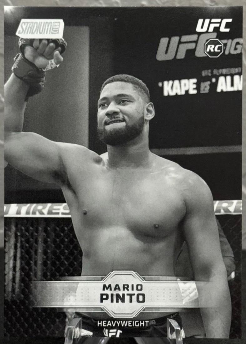 Mario Pinto 2026 Topps Stadium Club UFC Base #160 Black and White