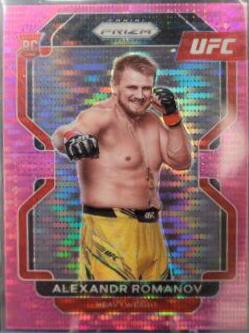 Alexandr Romanov 2022 Panini Prizm UFC Base #137 Pink Pulsar