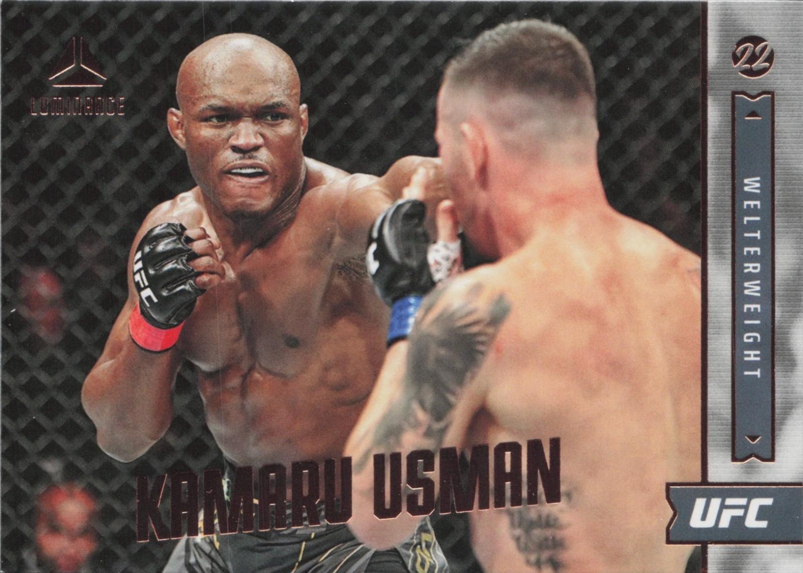 Kamaru Usman 2022 Panini Chronicles UFC Base Luminance #155 Bronze