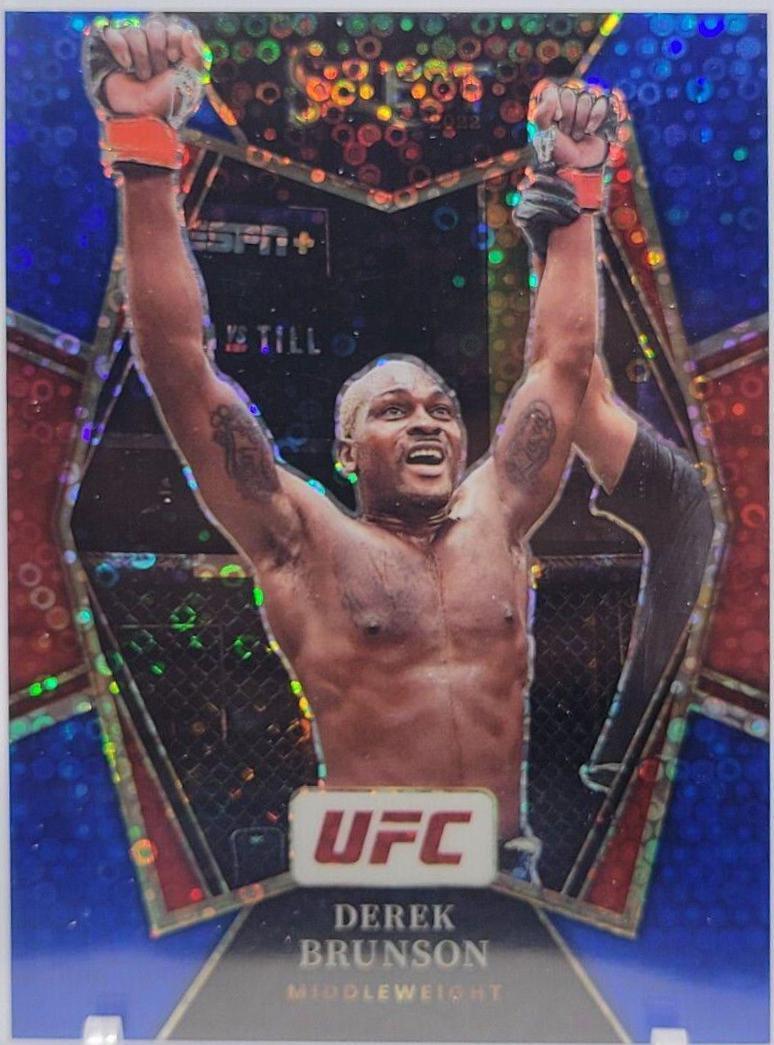 Derek Brunson 2022 Panini Select UFC Premier Level #114 Blue Disco
