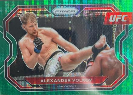 Alexander Volkov 2021 Panini Prizm UFC Base #132 Green Pulsar