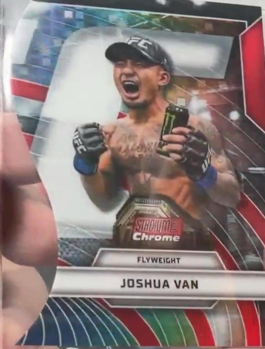 Joshua Van 2026 Topps Stadium Club UFC Triumvirates #TV-40 Red Refractor