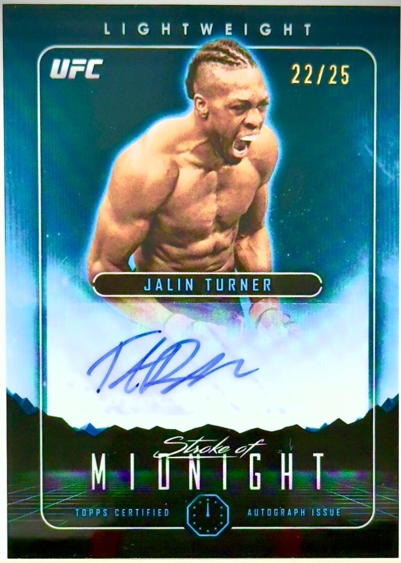 Jalin Turner 2024 Topps Midnight UFC Stroke of Midnight Autographs #SMA-JTR Moonrise