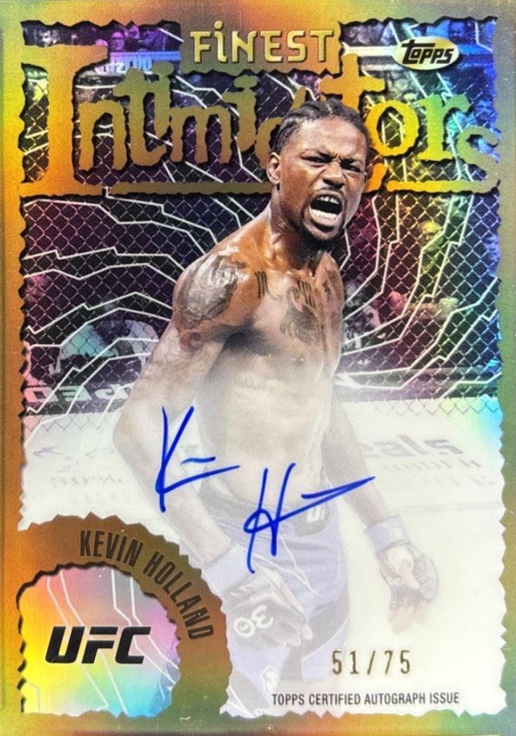 Kevin Holland 2024 Topps Finest UFC Intimidators Autographs #IA-KHD Gold Refractor