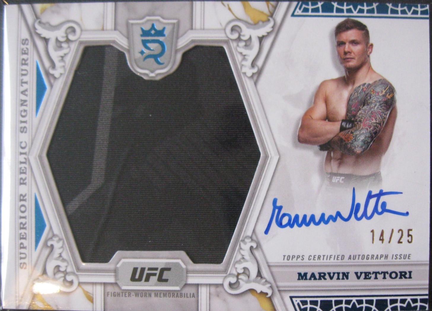 Marvin Vettori 2024 Topps Royalty UFC Superior Relic Signatures #SRS-MV Platinum
