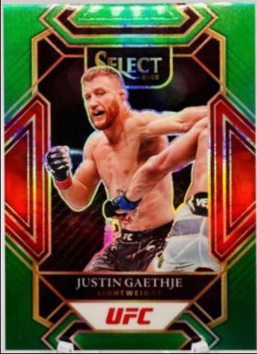 Justin Gaethje 2022 Panini Select UFC Mezzanine #344 Green