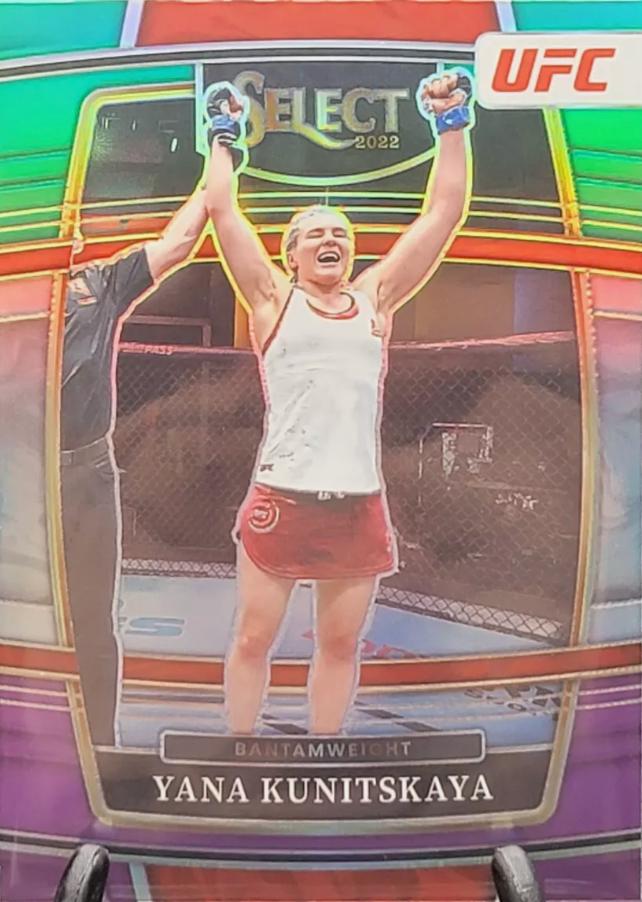 Yana Santos 2022 Panini Select UFC Concourse #80 Green and Purple