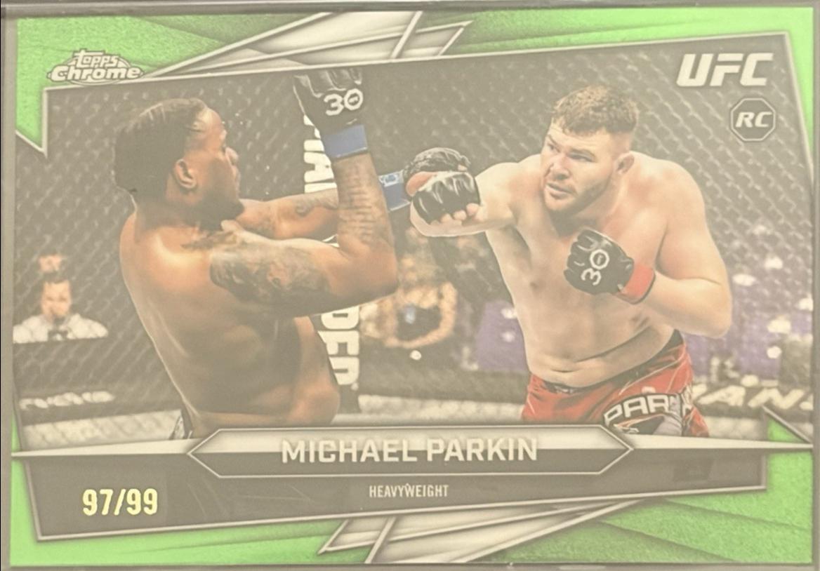 Michael Parkin 2026 Topps Chrome UFC Base #52 Green Refractor
