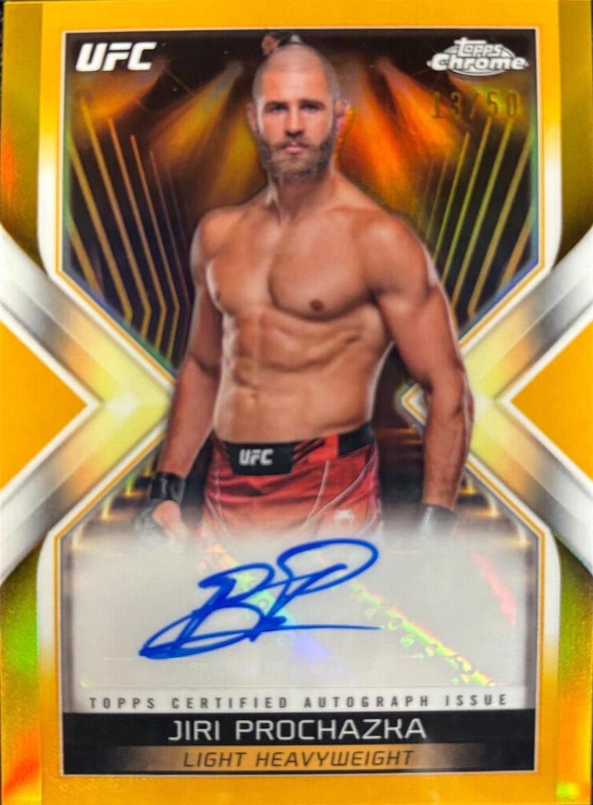 Jiri Prochazka 2024 Topps Chrome UFC Main Event Autographs #MEA-JPR Gold Refractor